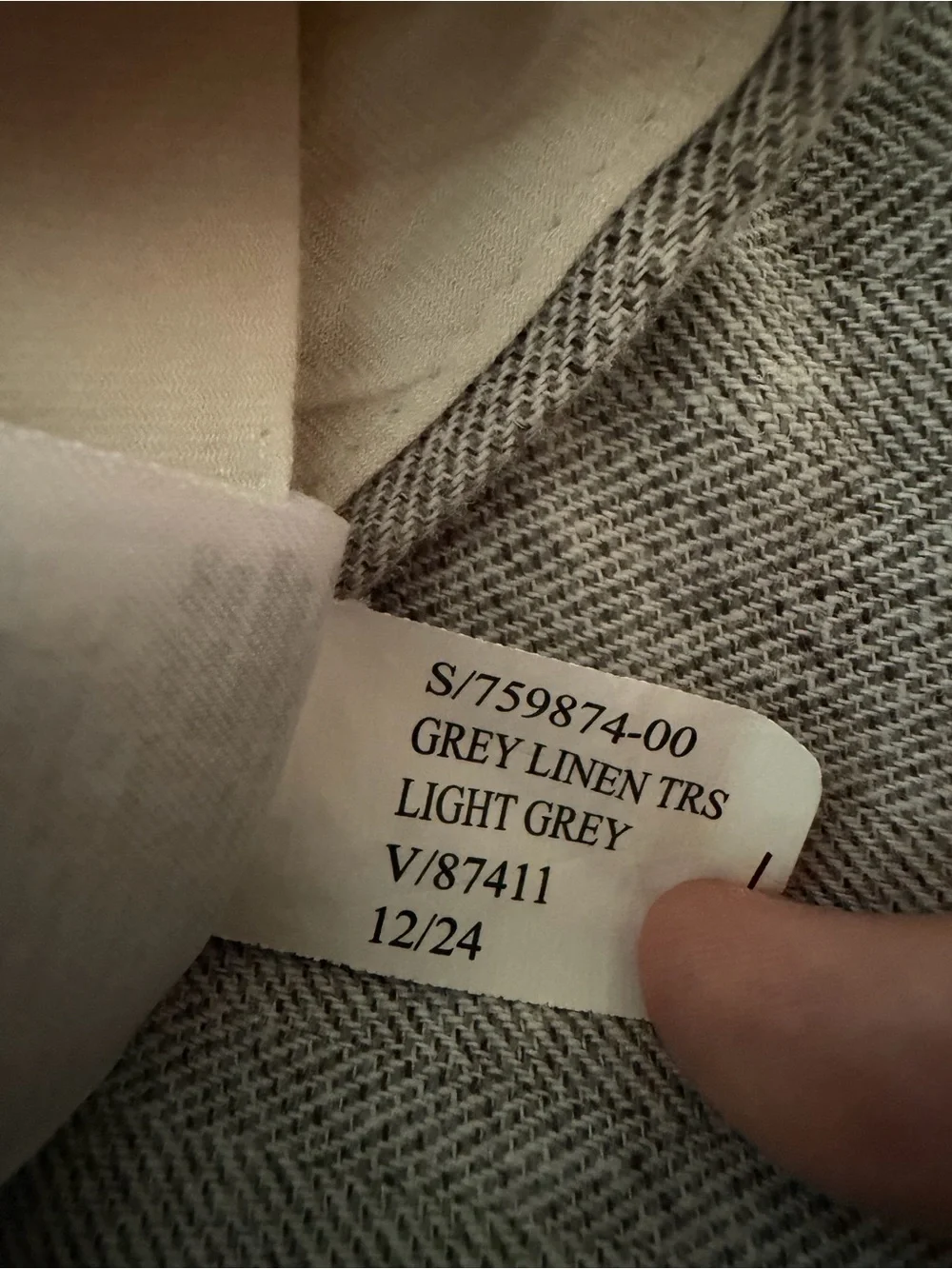 Banana Republic Women’s Tailored Slim Fit Pants Linen Cotton Herringbone 33x30